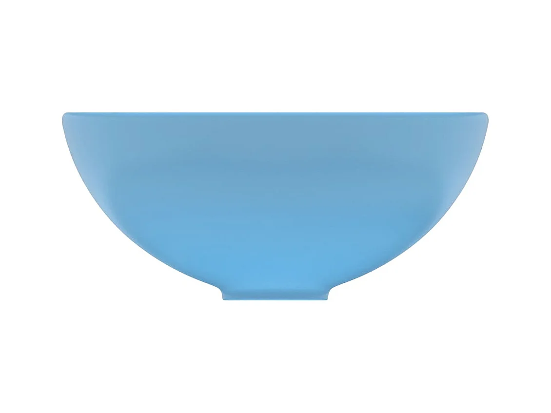 Lavabo rond-Vasque à poser-Lavabo salle de bain Bleu clair mat 32,5x14cm Céramique
