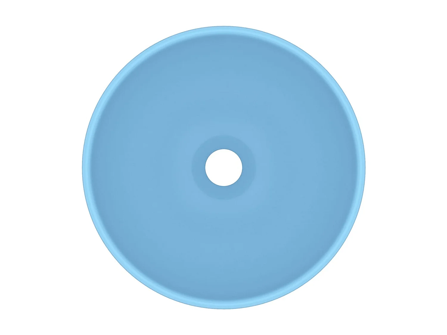 Lavabo rond-Vasque à poser-Lavabo salle de bain Bleu clair mat 32,5x14cm Céramique