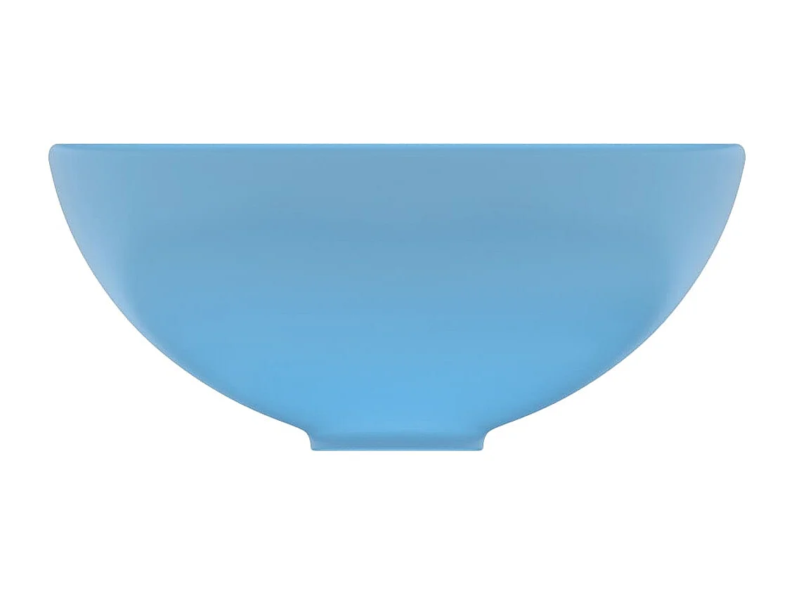 Lavabo rond-Vasque à poser-Lavabo salle de bain Bleu clair mat 32,5x14cm Céramique