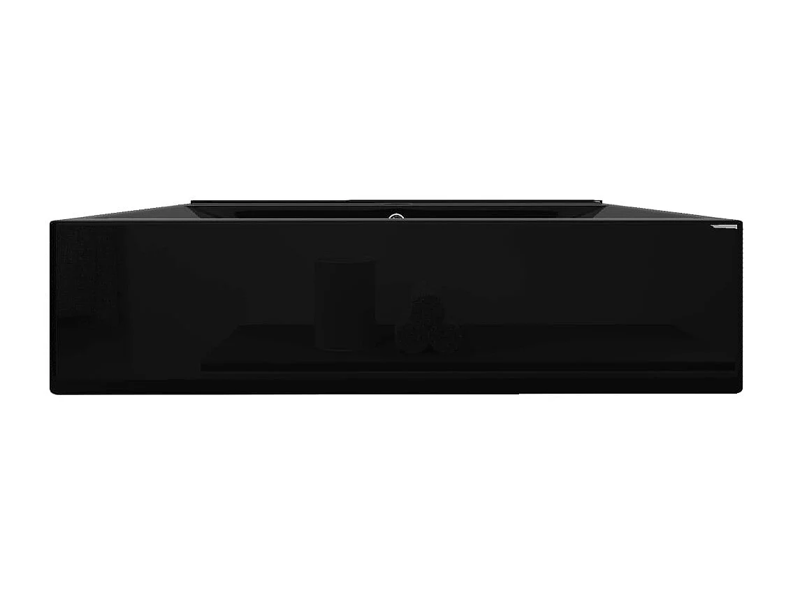 Vasque à poser Lavabo | Bac à laver en céramique noir perçage pour la robinetterie 60x46cm