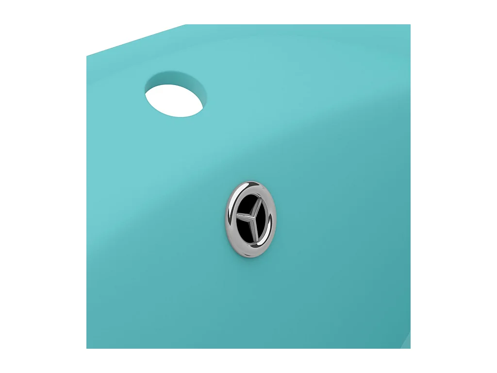 Lavabo | Vasque à poser | Bac à laver ovale à trop-plein Vert clair mat 58,5x39 cm Céramique