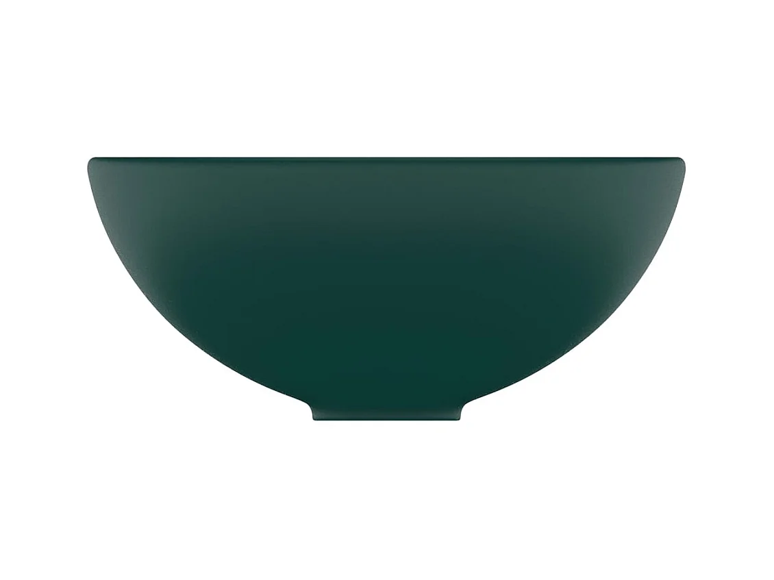 Lavabo rond-Vasque à poser-Lavabo salle de bain Vert foncé mat 32,5x14cm Céramique
