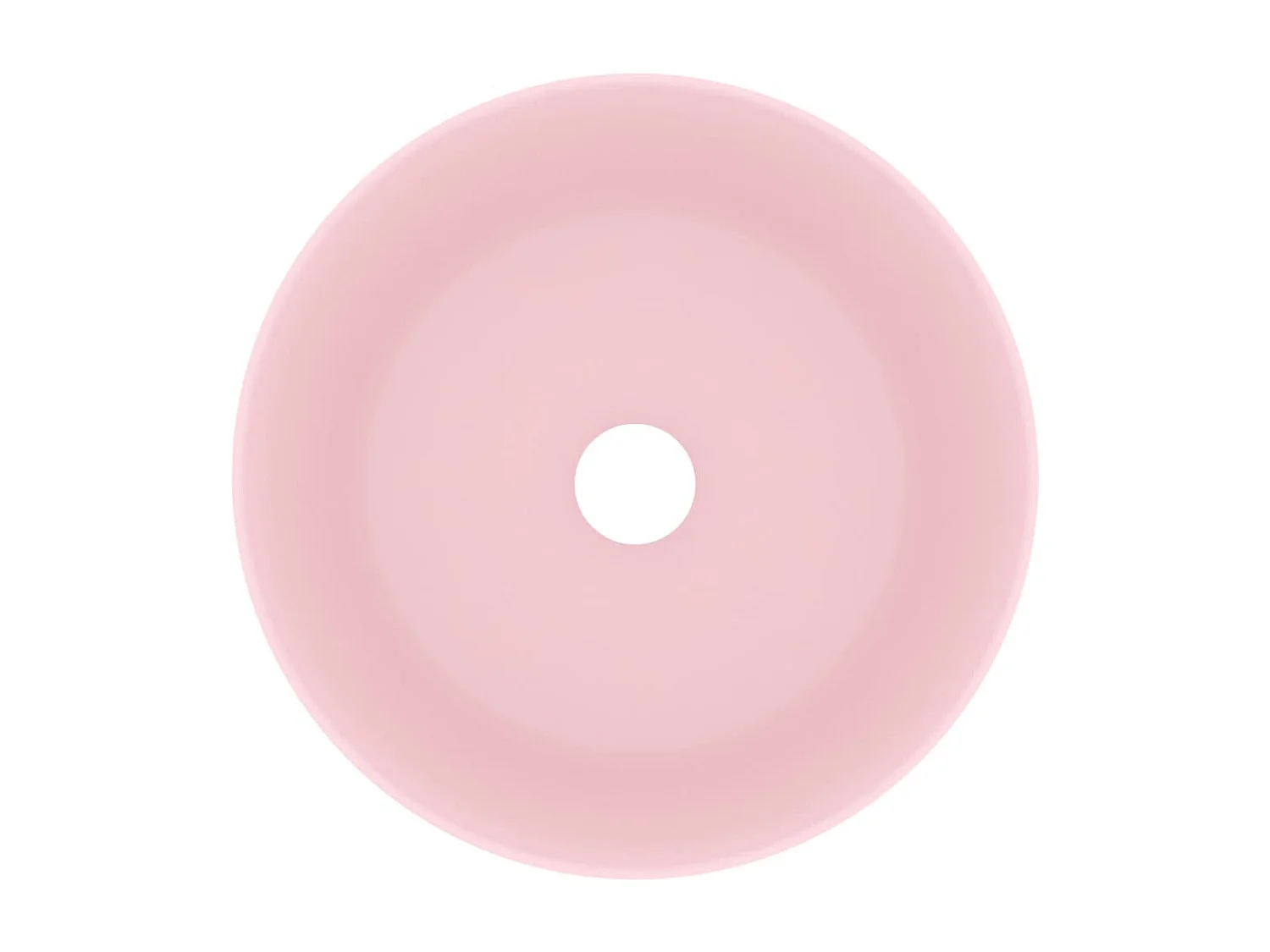 Lavabo rond-Vasque à poser-Bac à laver de luxe Rose mat 40x15 cm Céramique