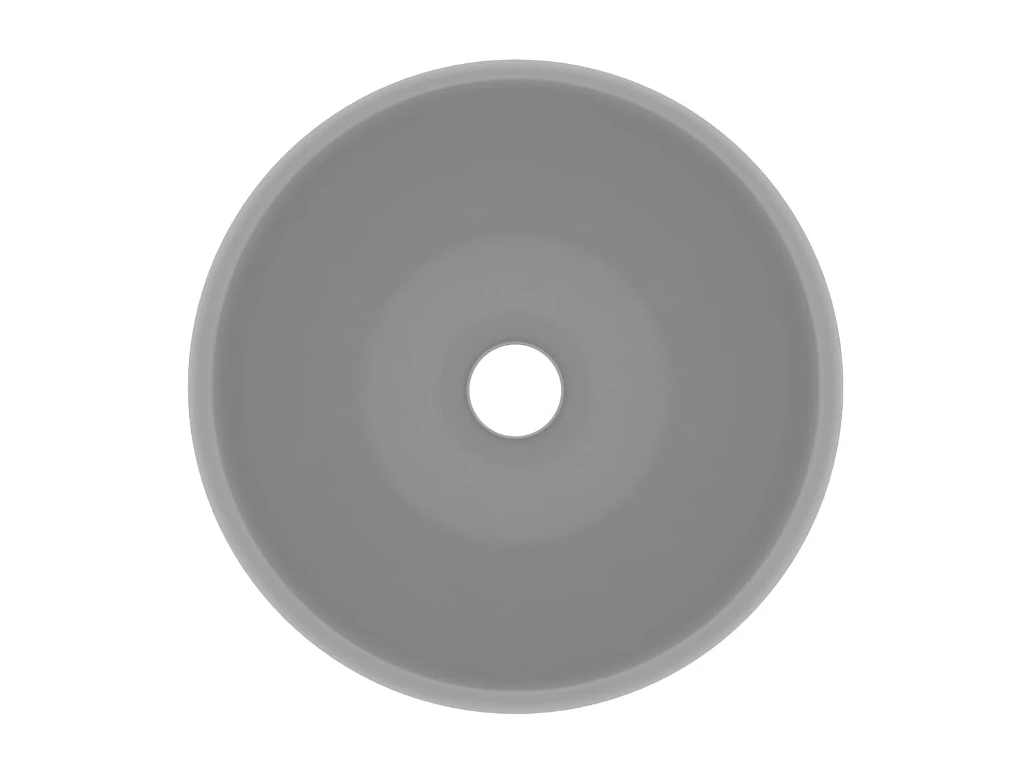 Lavabo rond-Vasque à poser-Bac à laver de luxe Gris clair mat 40x15 cm Céramique