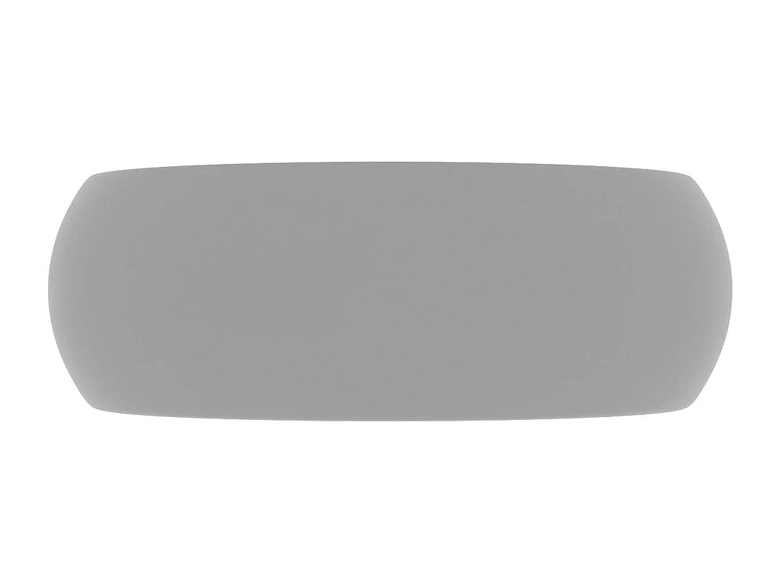 Lavabo rond-Vasque à poser-Bac à laver de luxe Gris clair mat 40x15 cm Céramique
