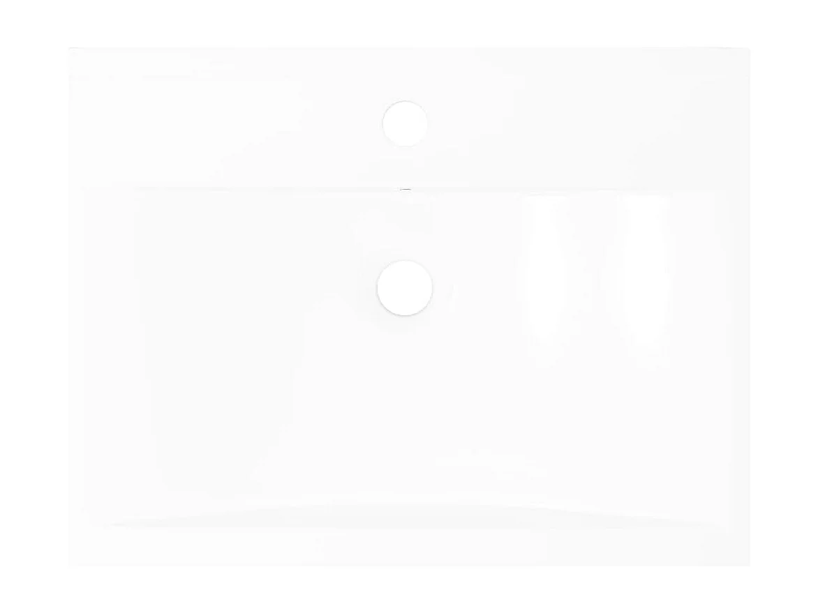 Vasque à poser Lavabo | Bac à laver en céramique Rectangulaire Blanche 60 x 46 cm