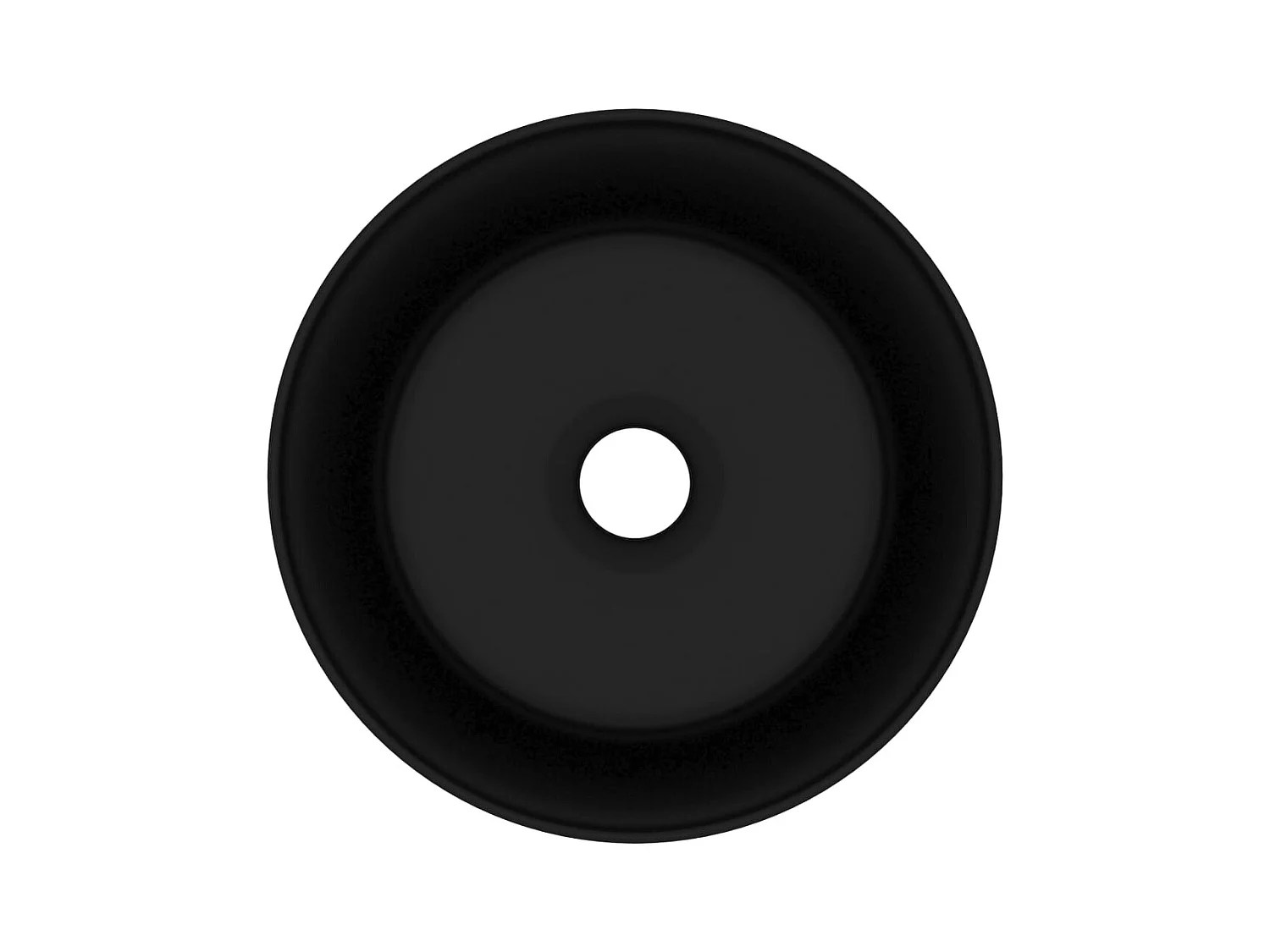 Lavabo rond-Vasque à poser-Bac à laver de luxe Noir mat 40x15 cm Céramique