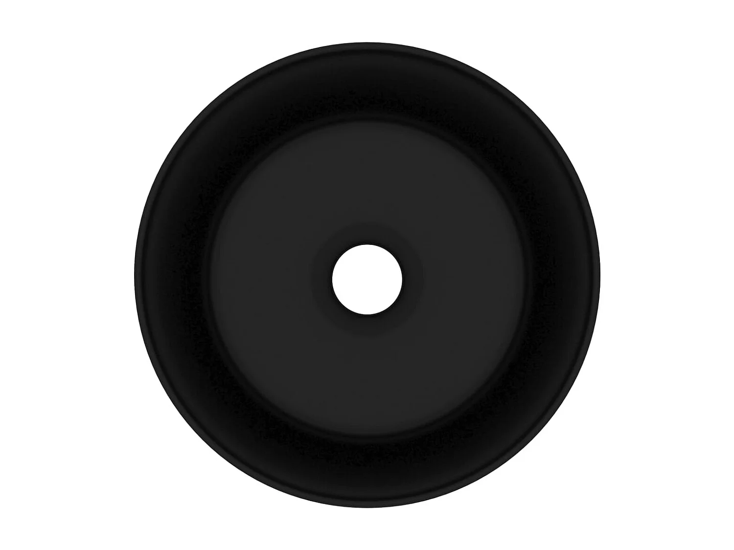 Lavabo rond-Vasque à poser-Bac à laver de luxe Noir mat 40x15 cm Céramique