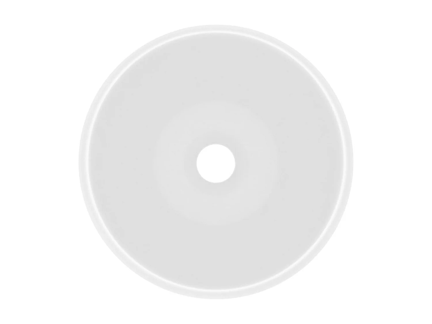 Lavabo rond-Vasque à poser-Bac à laver de luxe Blanc mat 40x15 cm Céramique