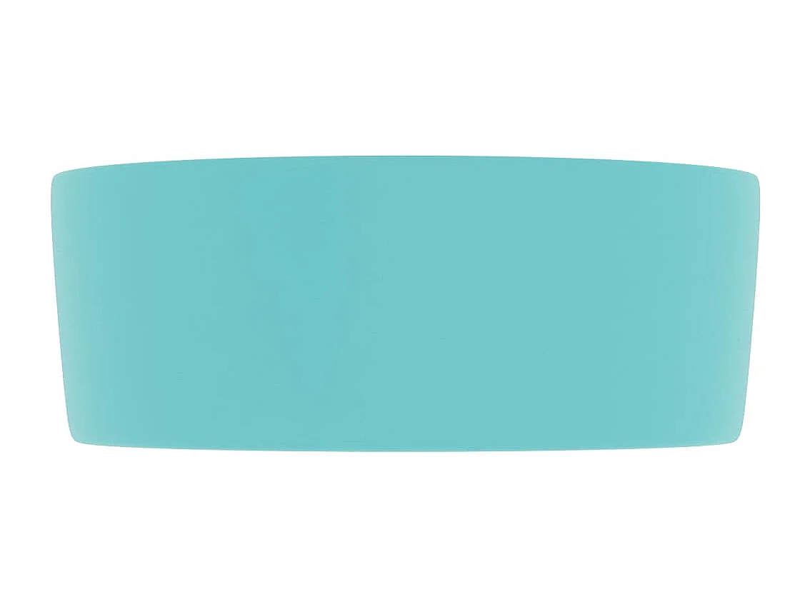 Lavabo rond-Vasque à poser-Bac à laver de luxe Vert clair mat 40x15 cm Céramique