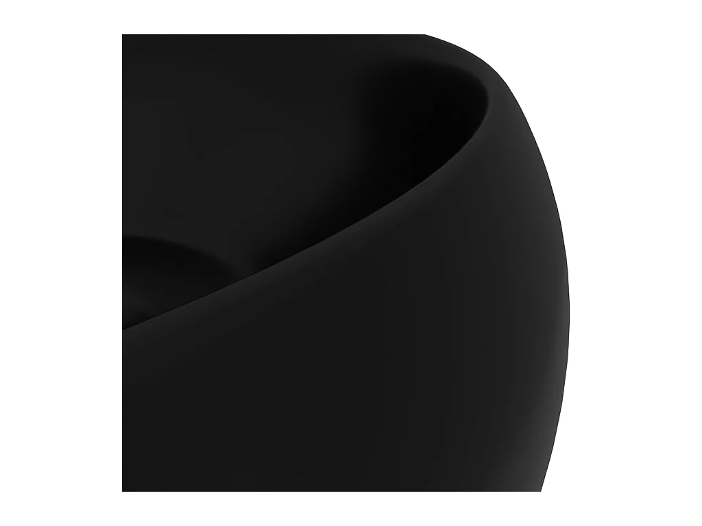Lavabo rond-Vasque à poser-Bac à laver de luxe Noir mat 40x15 cm Céramique