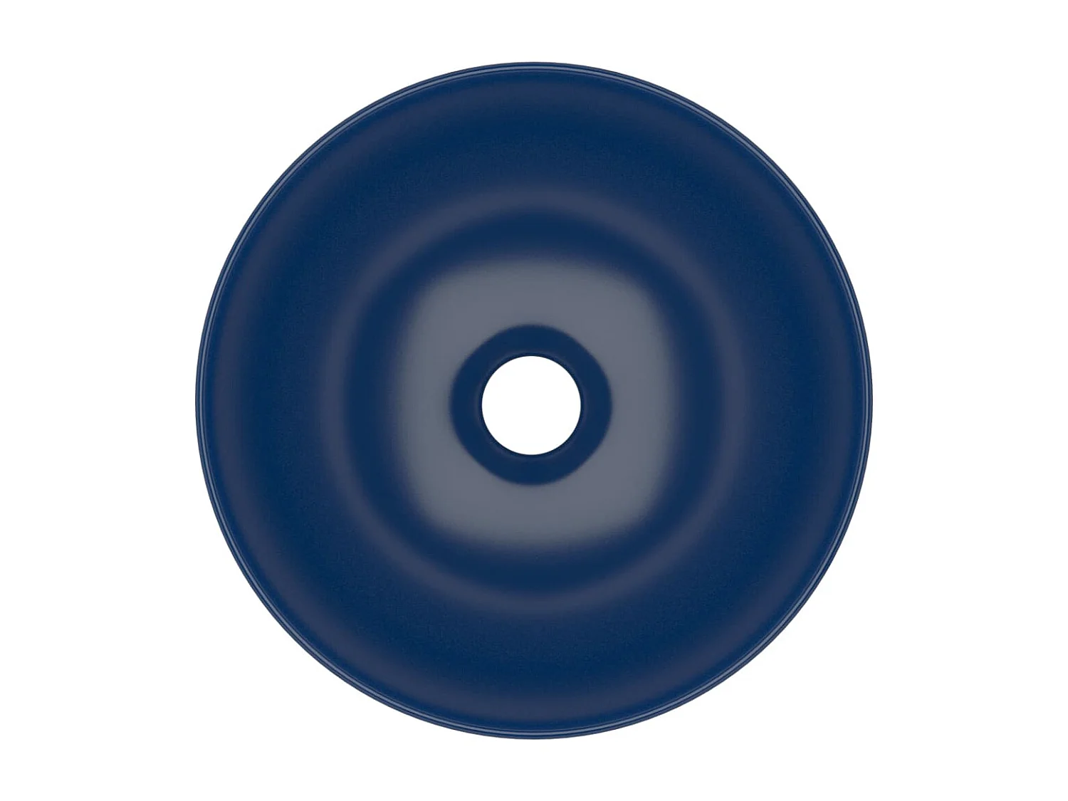 Lavabo salle de bain-Vasque à poser Céramique Bleu foncé Rond