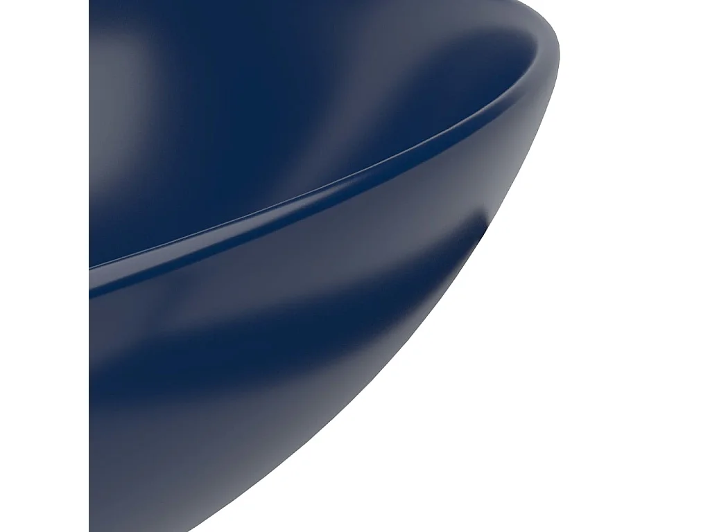 Lavabo salle de bain-Vasque à poser Céramique Bleu foncé Rond