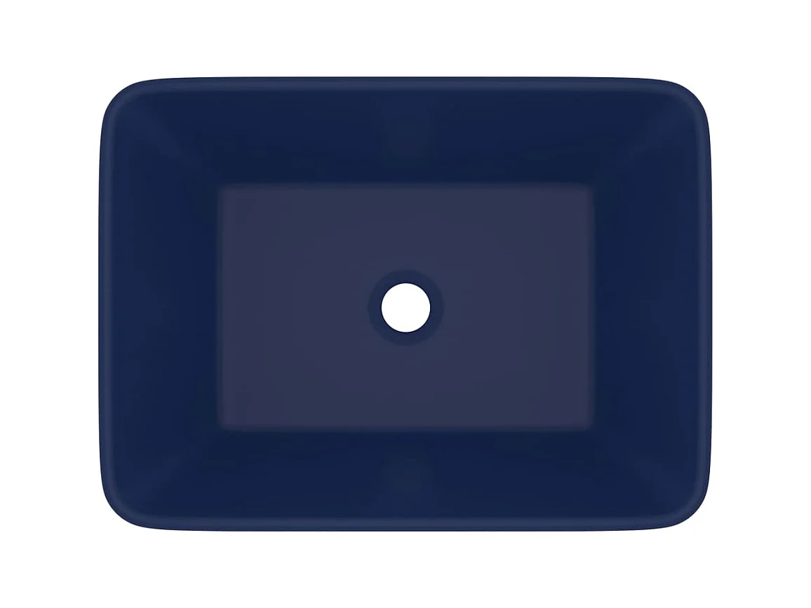 Lavabo salle de bain-Lavabo de luxe Bleu foncé mat 41x30x12 cm Céramique