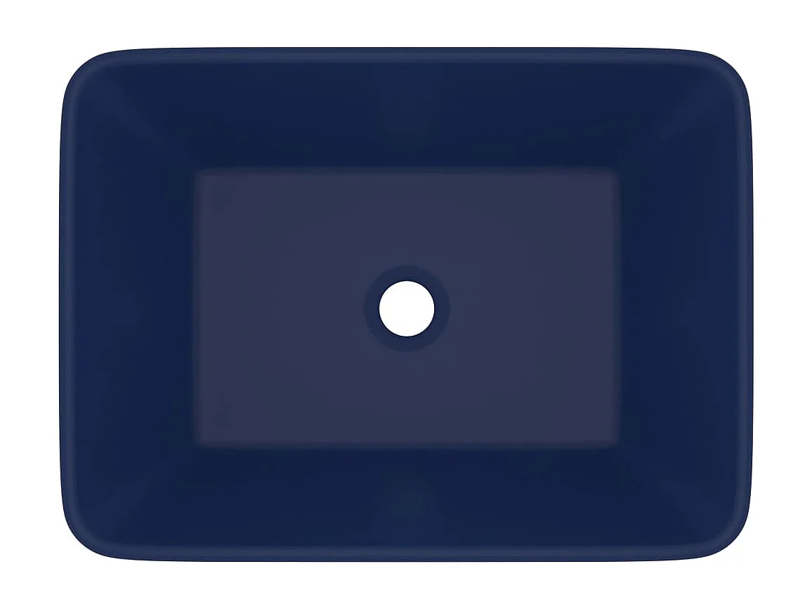 Lavabo salle de bain-Lavabo de luxe Bleu foncé mat 41x30x12 cm Céramique
