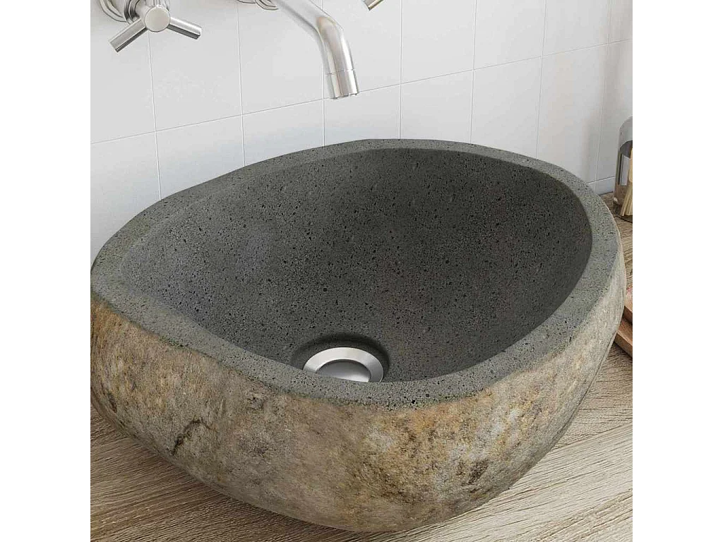 Lavabo | Bassin Gris clair (38-45) x (30-35) x 15 cm Pierre de Rivière