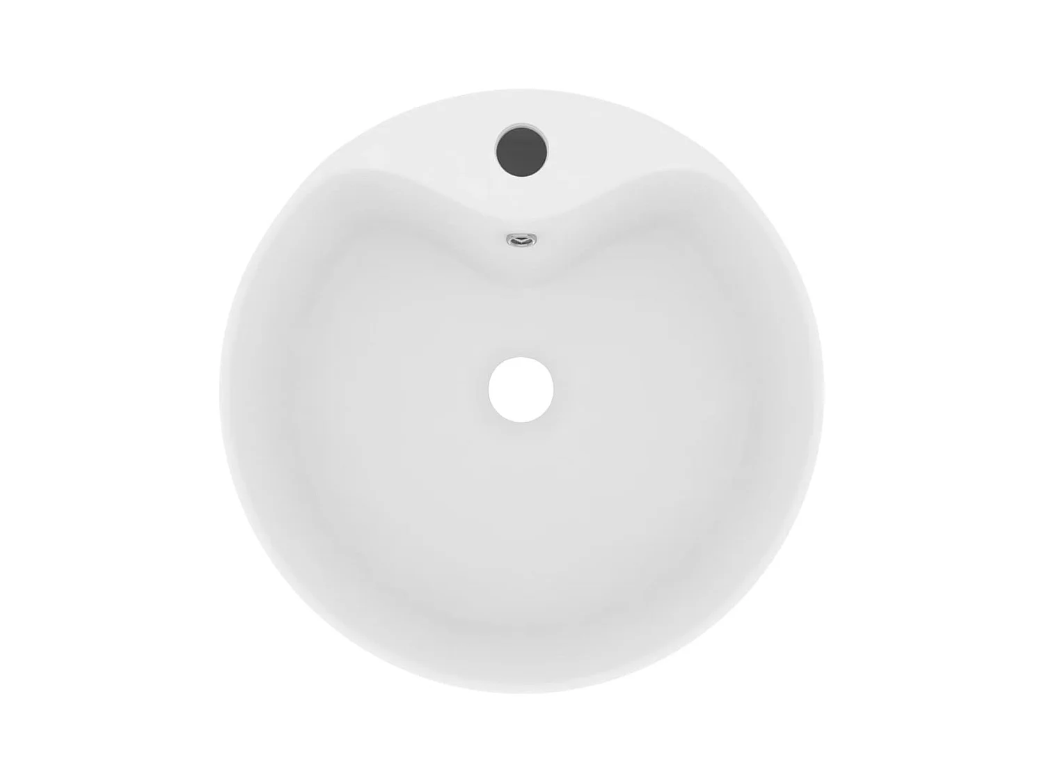 Lavabo salle de bain-Lavabo de luxe avec trop-plein Blanc mat 36x13 cm Céramique