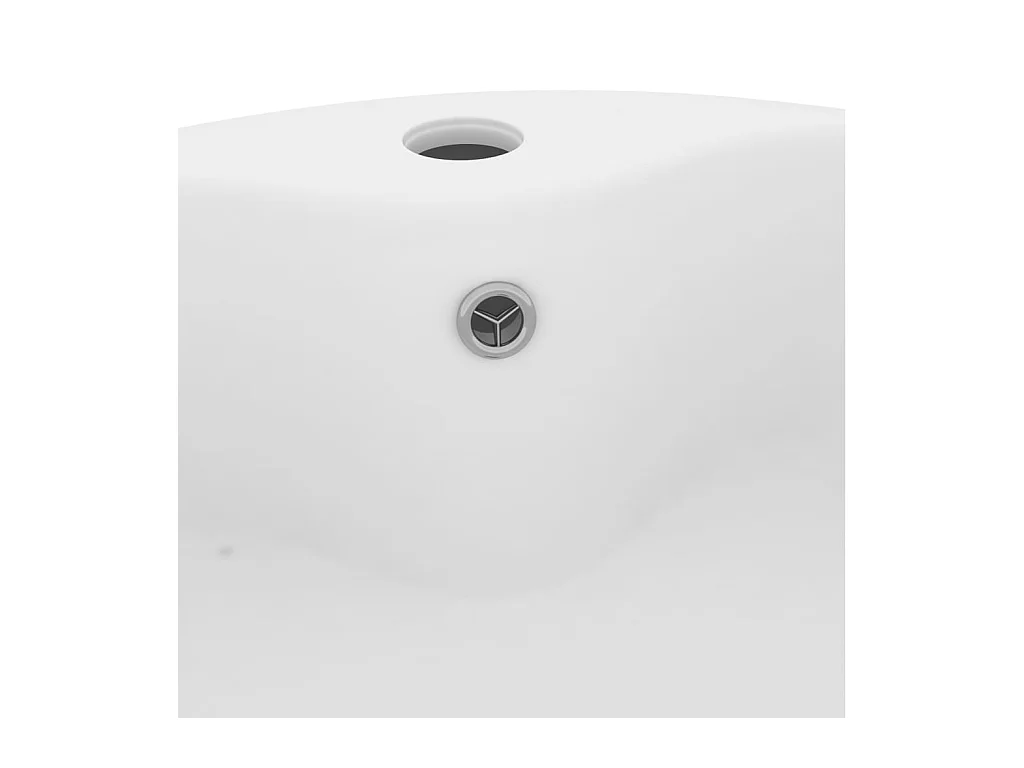 Lavabo salle de bain-Lavabo de luxe avec trop-plein Blanc mat 36x13 cm Céramique
