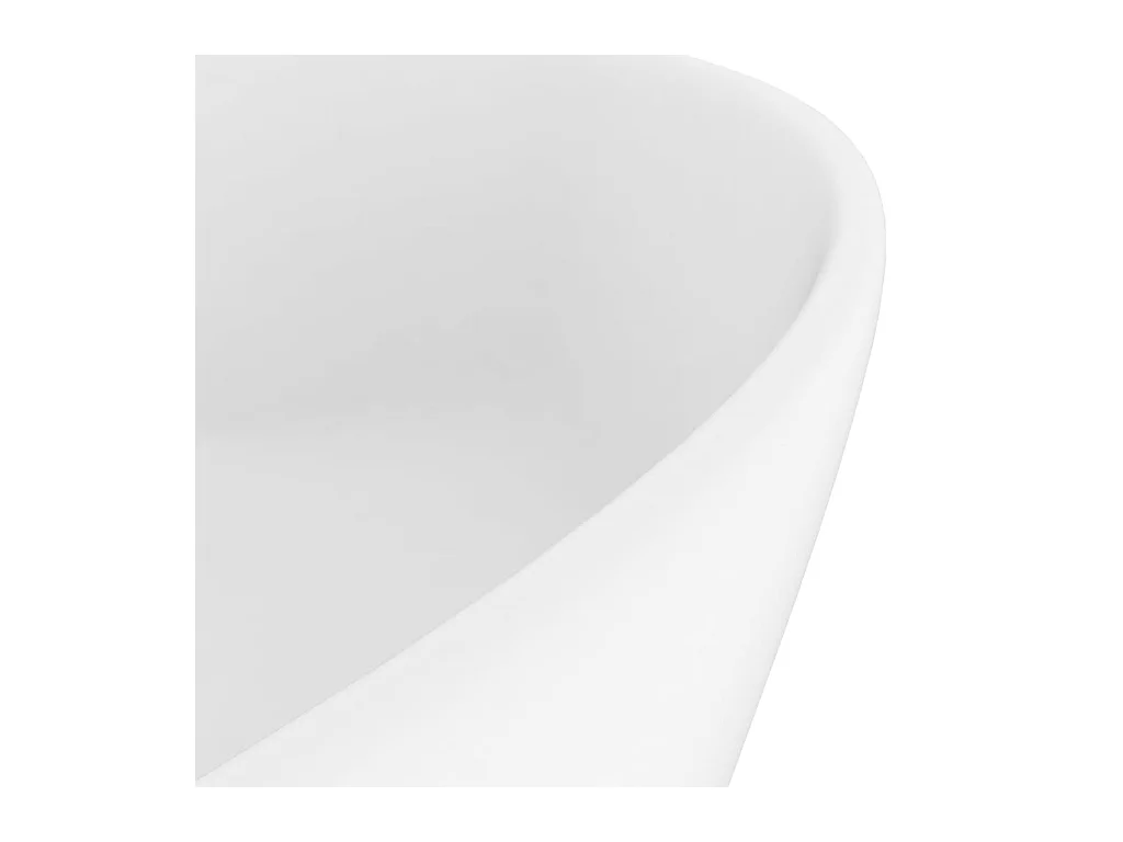 Lavabo salle de bain-Lavabo de luxe avec trop-plein Blanc mat 36x13 cm Céramique