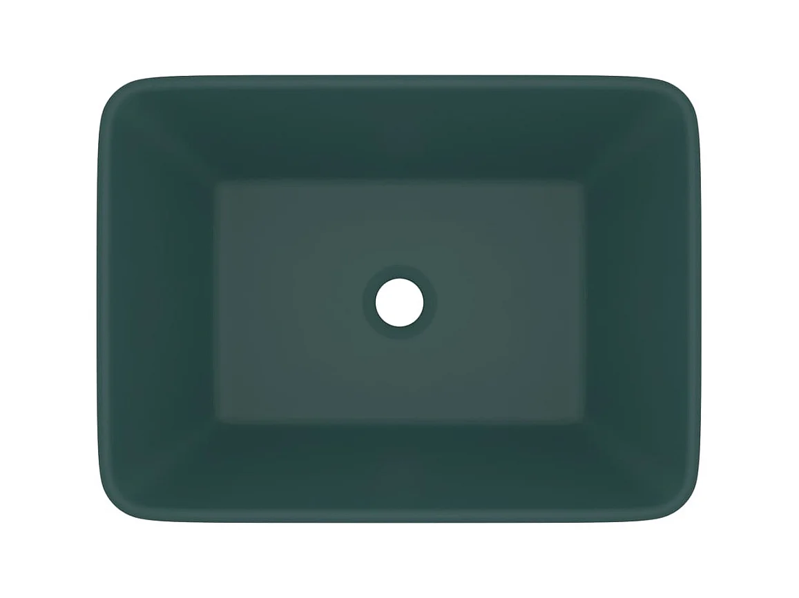 Lavabo salle de bain-Lavabo de luxe Vert foncé mat 41x30x12 cm Céramique