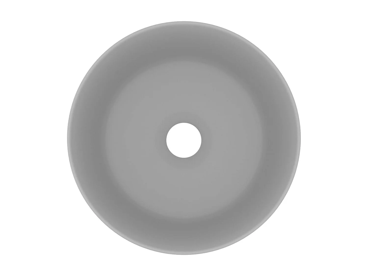 Lavabo rond-Vasque à poser-Bac à laver de luxe Gris clair mat 40x15 cm Céramique