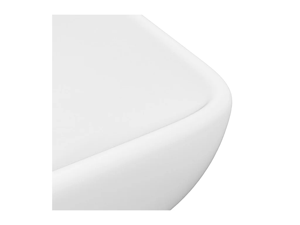 Lavabo salle de bain-Lavabo de luxe rectangulaire Blanc mat 71x38 cm Céramique