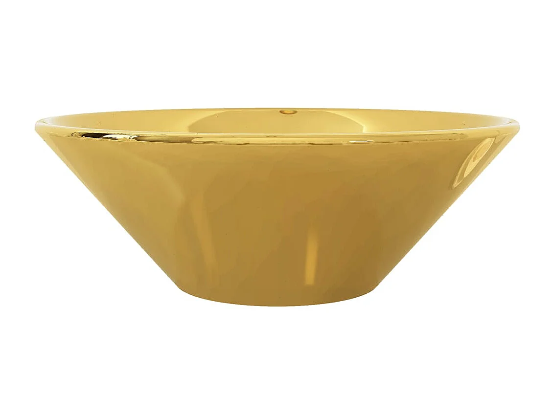 Lavabo salle de bain-Vasque à poser 42 x 14 cm Céramique Doré