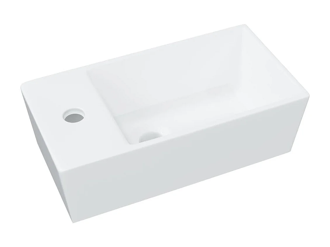 Vasque à poser-Lavabo blanc 48x25x15 cm céramique