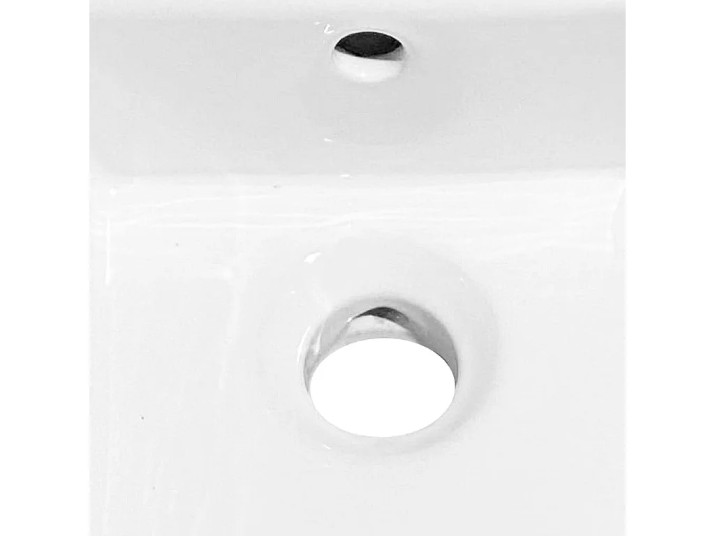 Vasque à poser-Lavabo blanc 48x25x15 cm céramique