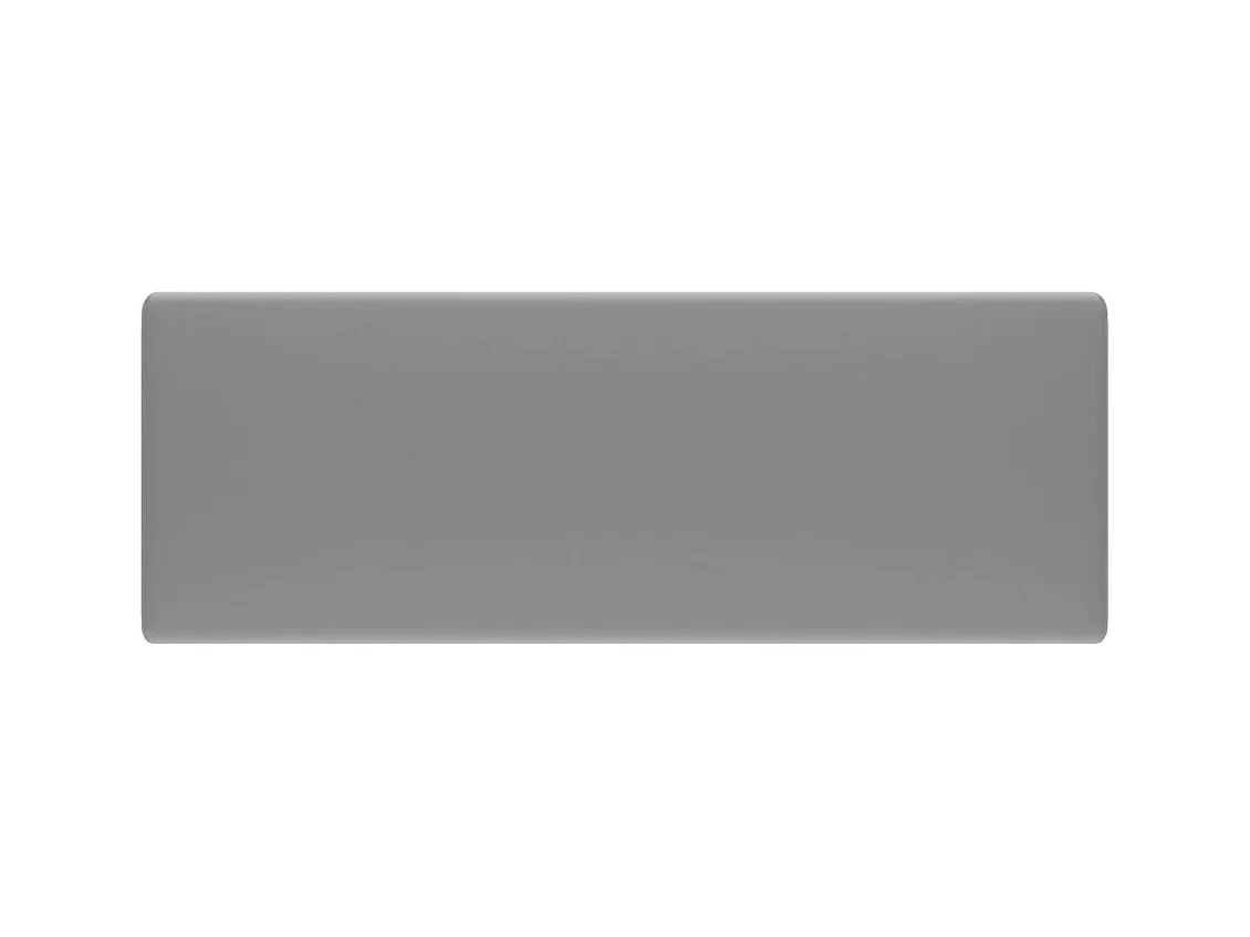 Vasque à poser-Lavabo carré à trop-plein Gris clair mat 41x41 cm Céramique