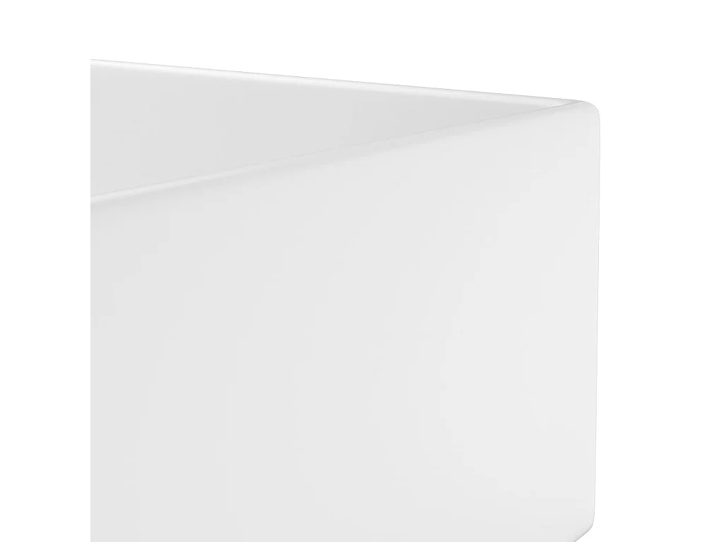 Lavabo salle de bain-Vasque à poser avec trop-plein Céramique Blanc mat