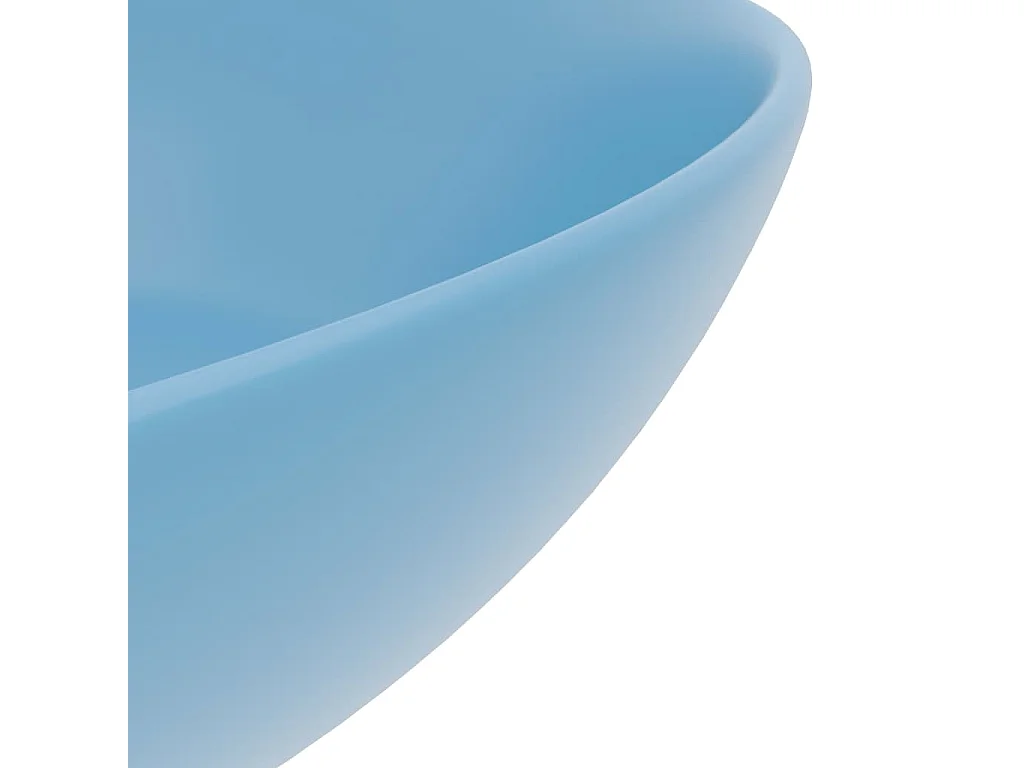 Lavabo salle de bain-Vasque à poser Céramique Bleu clair Rond