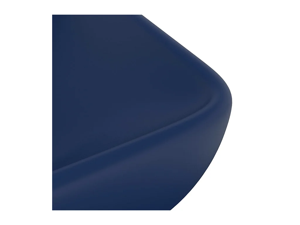Lavabo salle de bain-Lavabo de luxe rectangulaire Bleu foncé mat 71x38 cm Céramique