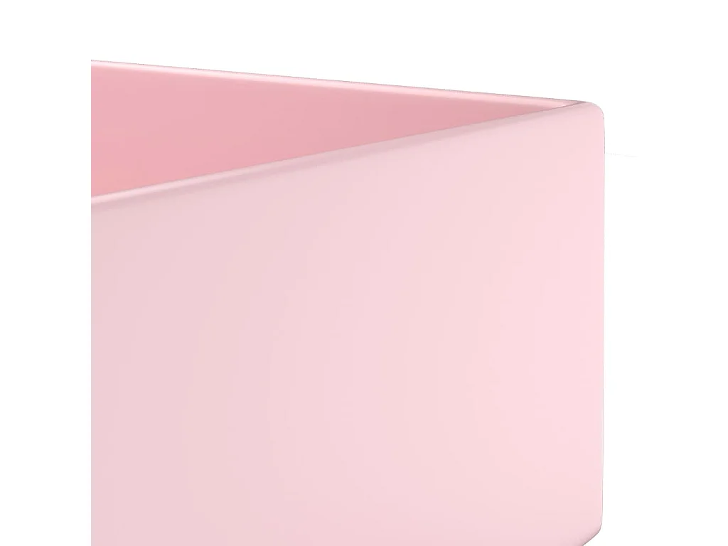 Lavabo salle de bain-Vasque à poser avec trop-plein Céramique Rose