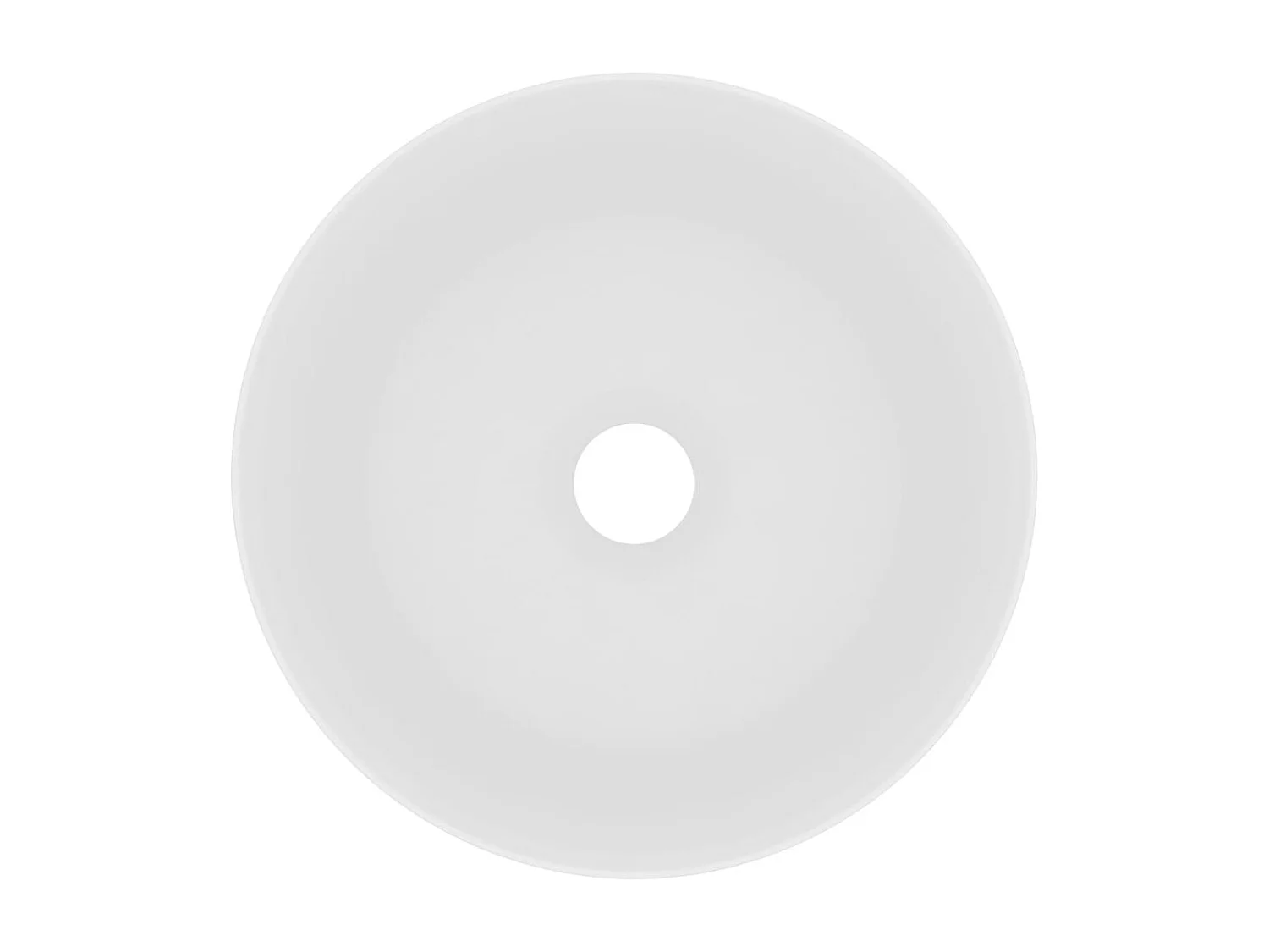 Lavabo rond-Vasque à poser-Bac à laver de luxe Blanc mat 40x15 cm Céramique