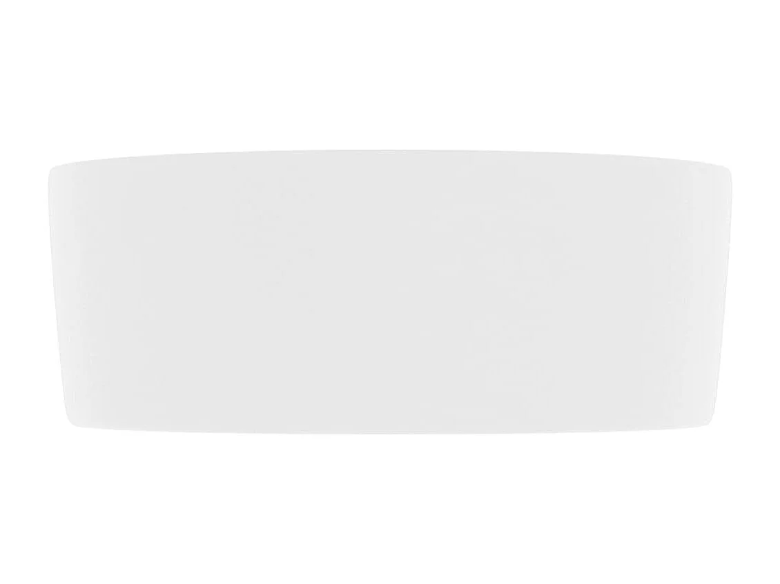 Lavabo rond-Vasque à poser-Bac à laver de luxe Blanc mat 40x15 cm Céramique