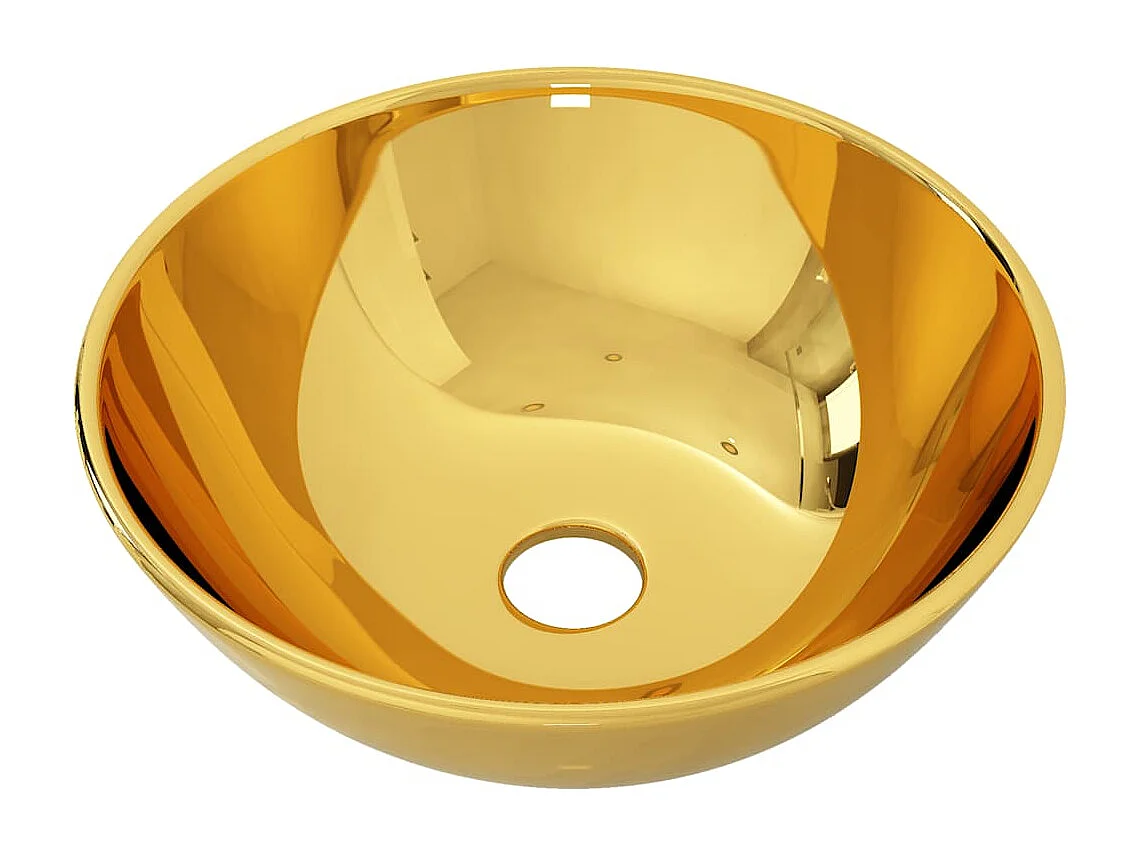 Lavabo salle de bain-Vasque à poser 28 x 10 cm Céramique Doré