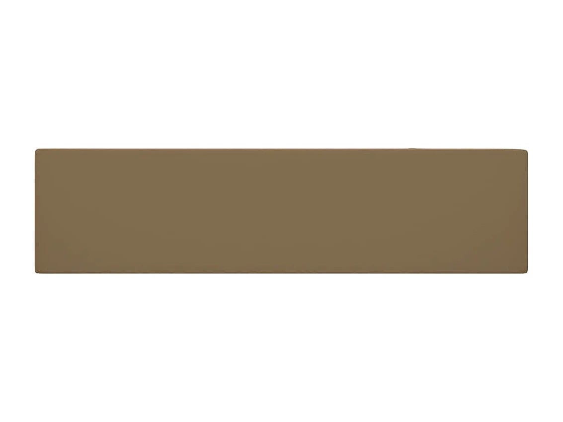 Lavabo salle de bain-Vasque à poser avec trop-plein Céramique Crème mat