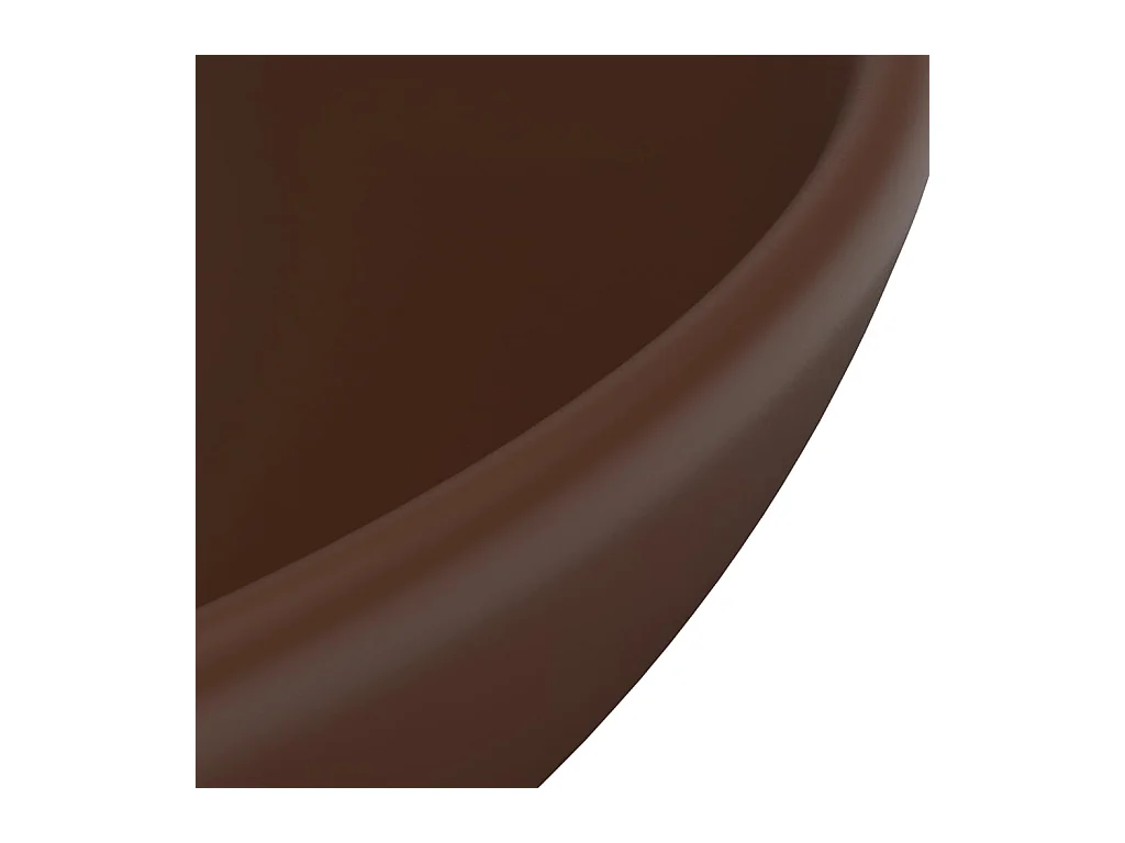Lavabo rond-Vasque à poser-Lavabo salle de bain Marron foncé mat 32,5x14 cm Céramique