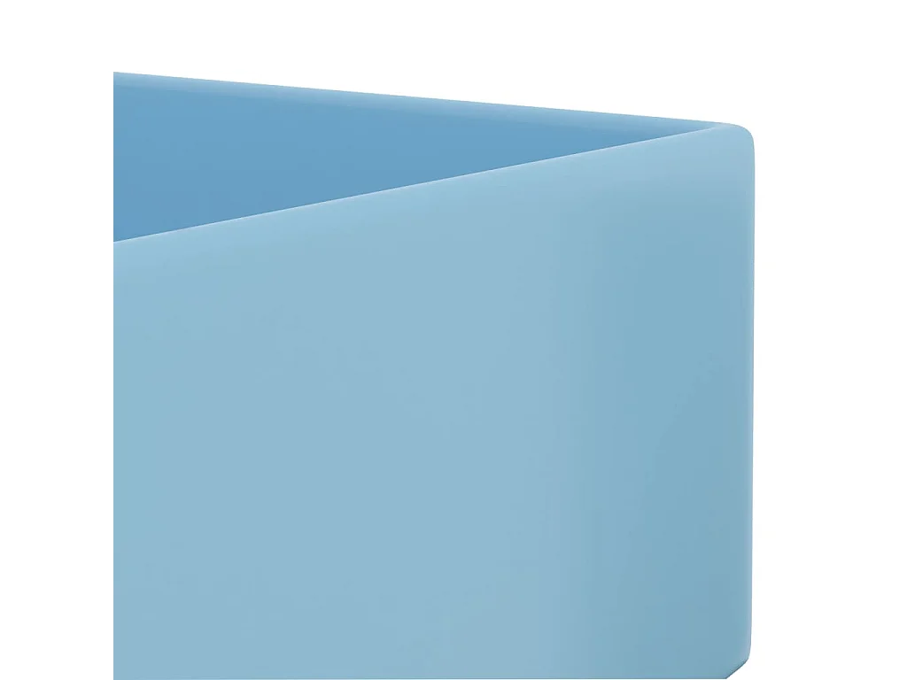 Lavabo salle de bain-Vasque à poser avec trop-plein Céramique Bleu clair