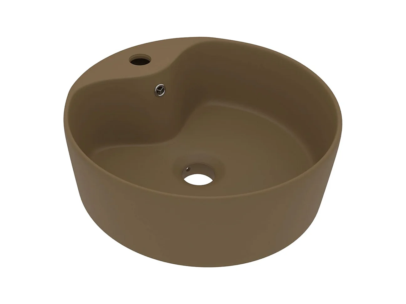 Lavabo salle de bain-Lavabo de luxe avec trop-plein Crème mat 36x13 cm Céramique