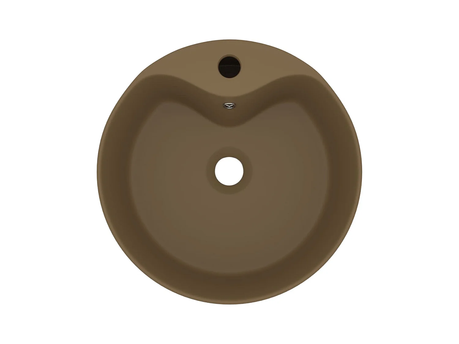 Lavabo salle de bain-Lavabo de luxe avec trop-plein Crème mat 36x13 cm Céramique