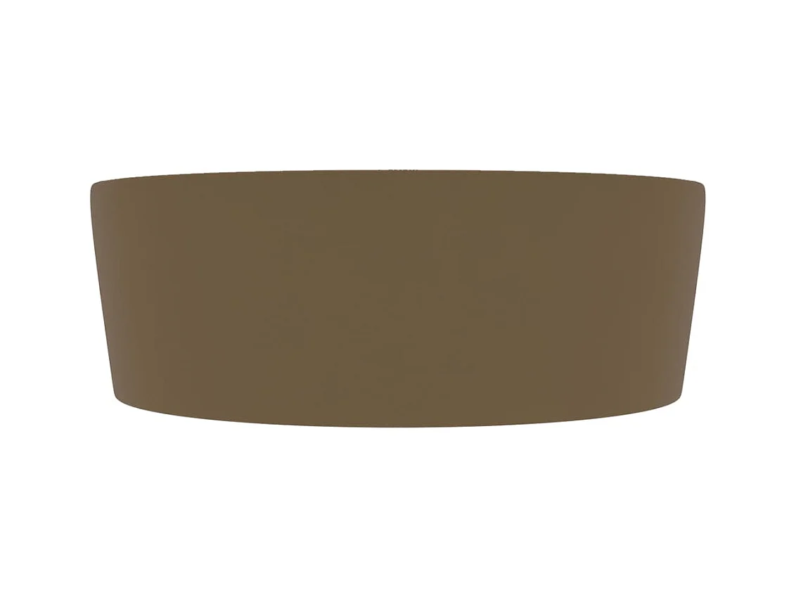 Lavabo salle de bain-Lavabo de luxe avec trop-plein Crème mat 36x13 cm Céramique