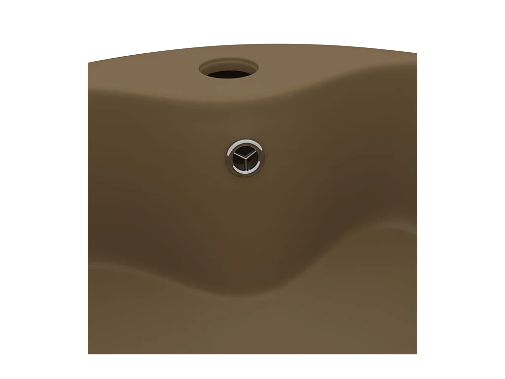 Lavabo salle de bain-Lavabo de luxe avec trop-plein Crème mat 36x13 cm Céramique