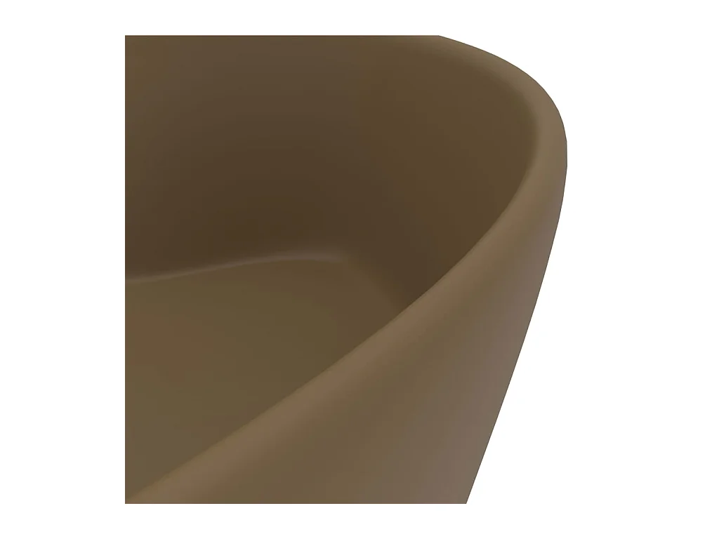 Lavabo salle de bain-Lavabo de luxe avec trop-plein Crème mat 36x13 cm Céramique