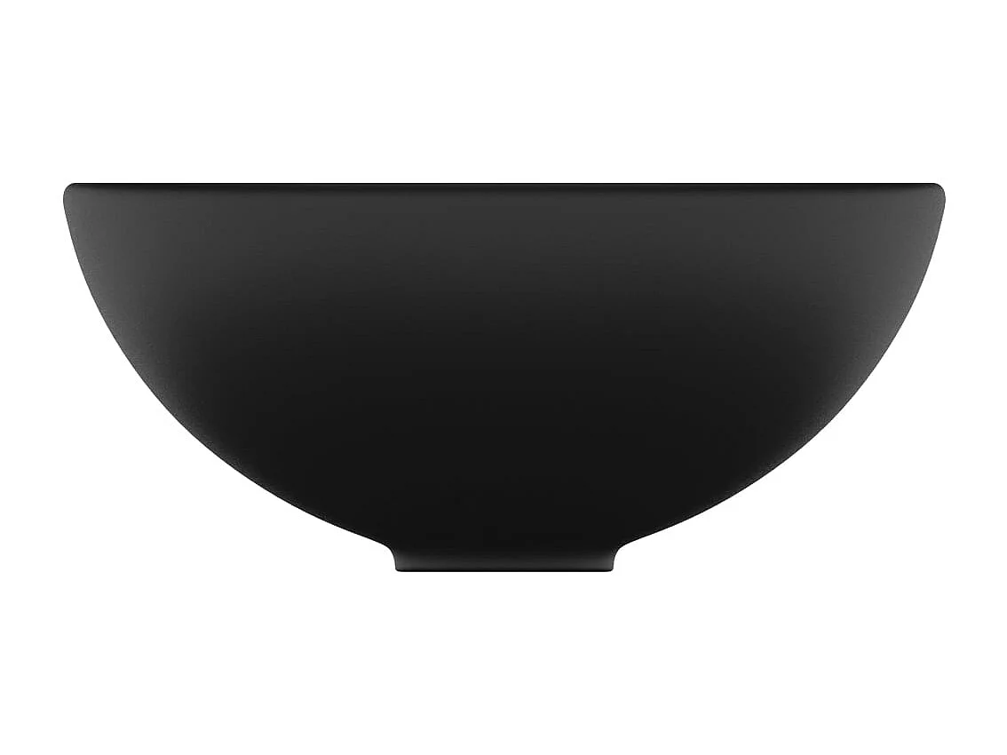 Lavabo rond-Vasque à poser-Lavabo salle de bain Noir mat 32,5x14 cm Céramique