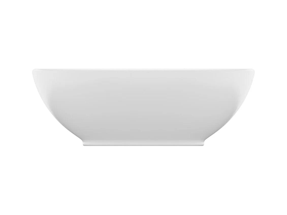 Lavabo-Vasque à poser-Bac à laver ovale de luxe Blanc mat 40x33 cm Céramique