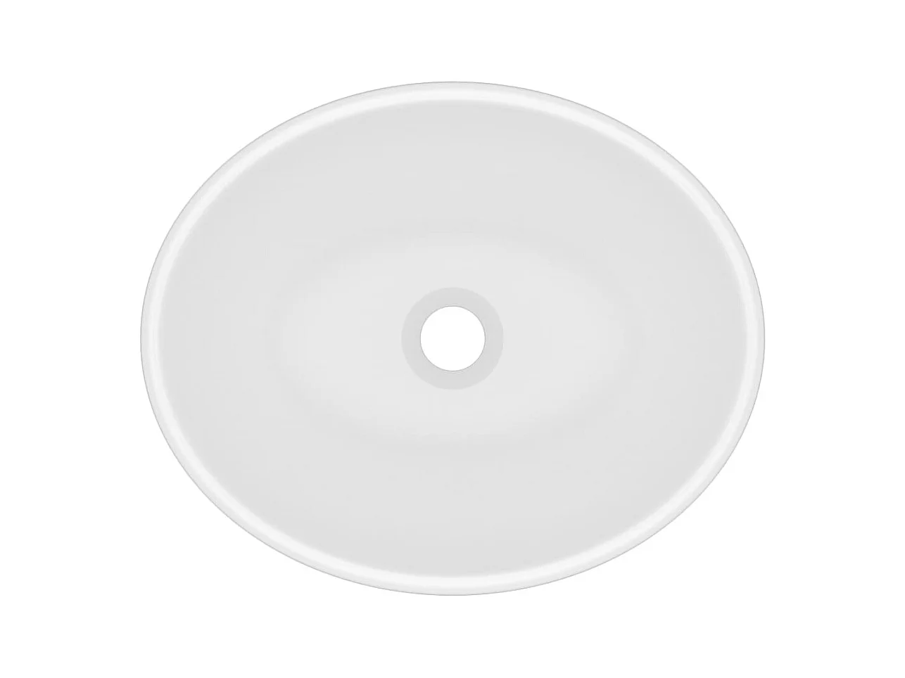 Lavabo-Vasque à poser-Bac à laver ovale de luxe Blanc mat 40x33 cm Céramique