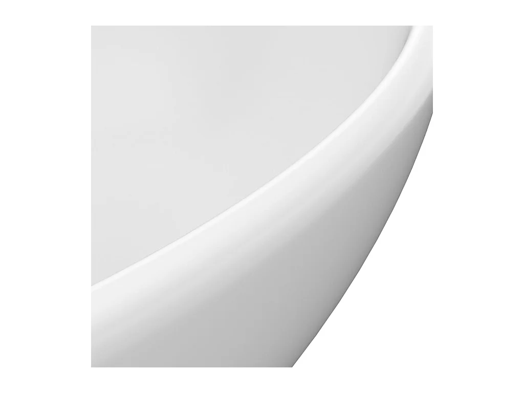 Lavabo-Vasque à poser-Bac à laver ovale de luxe Blanc mat 40x33 cm Céramique