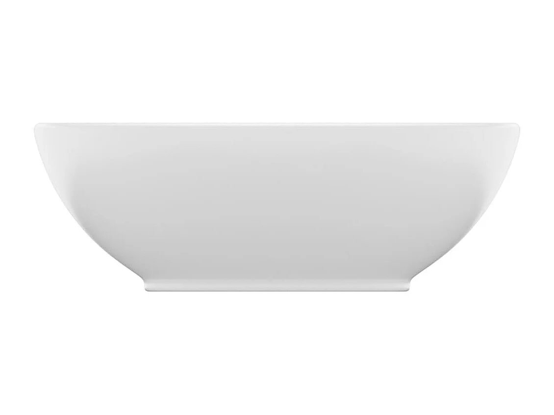Lavabo-Vasque à poser-Bac à laver ovale de luxe Blanc mat 40x33 cm Céramique